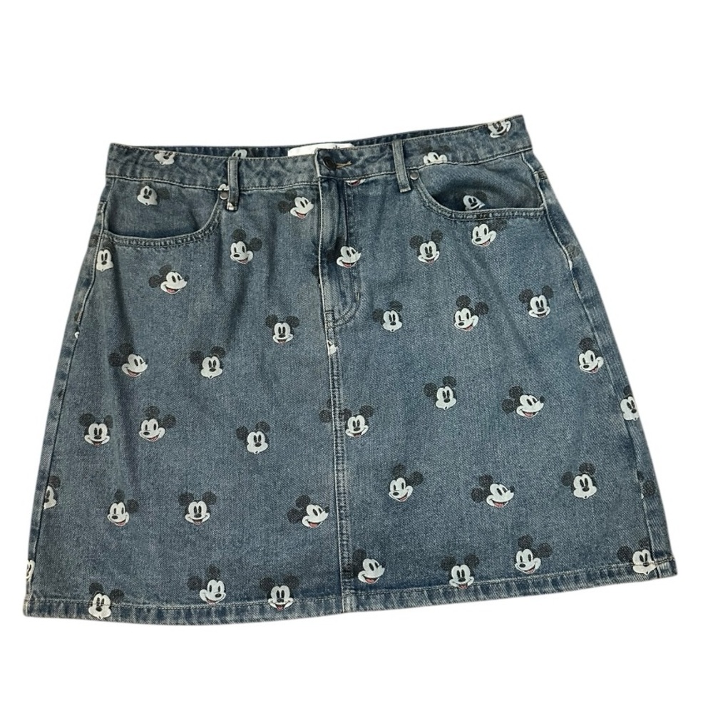 Disney Store Mickey Mouse Denim Skirt For Adults XL B - Picture 2 of 6